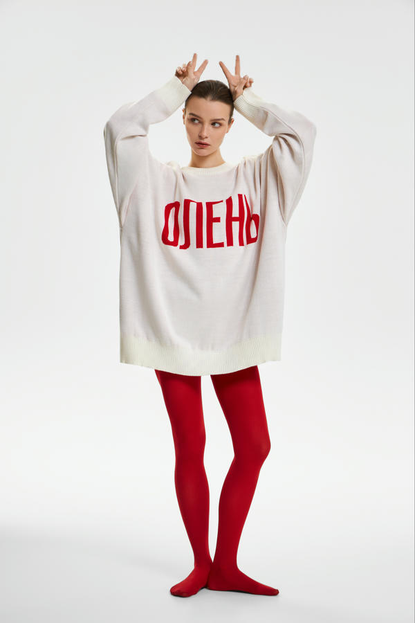 Свитер жаккардовый ОЛЕНЬ